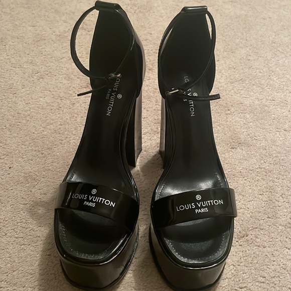 LV Style Platform Sandals LV high heels Patent Louis Vuitton style Fame - Picture 16 of 16